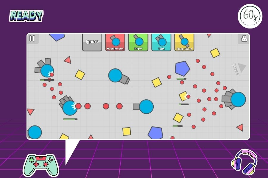 Diep.io có tạo hình game là các hình khối đơn giản nhưng chơi cực cuốn