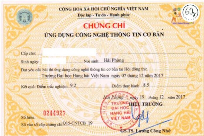 Chứng chỉ tin học cơ bản và nâng cao